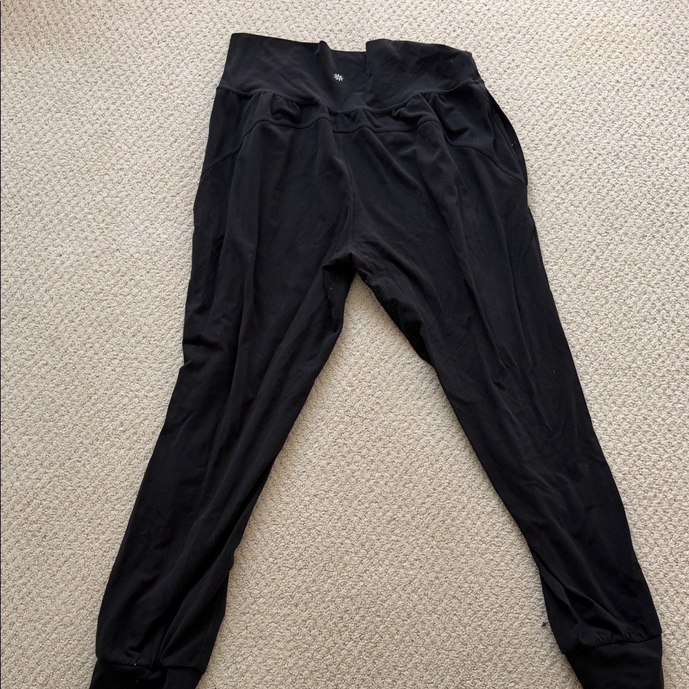 Athleta Black Salutation Women's Joggers - Picture 6 of 7